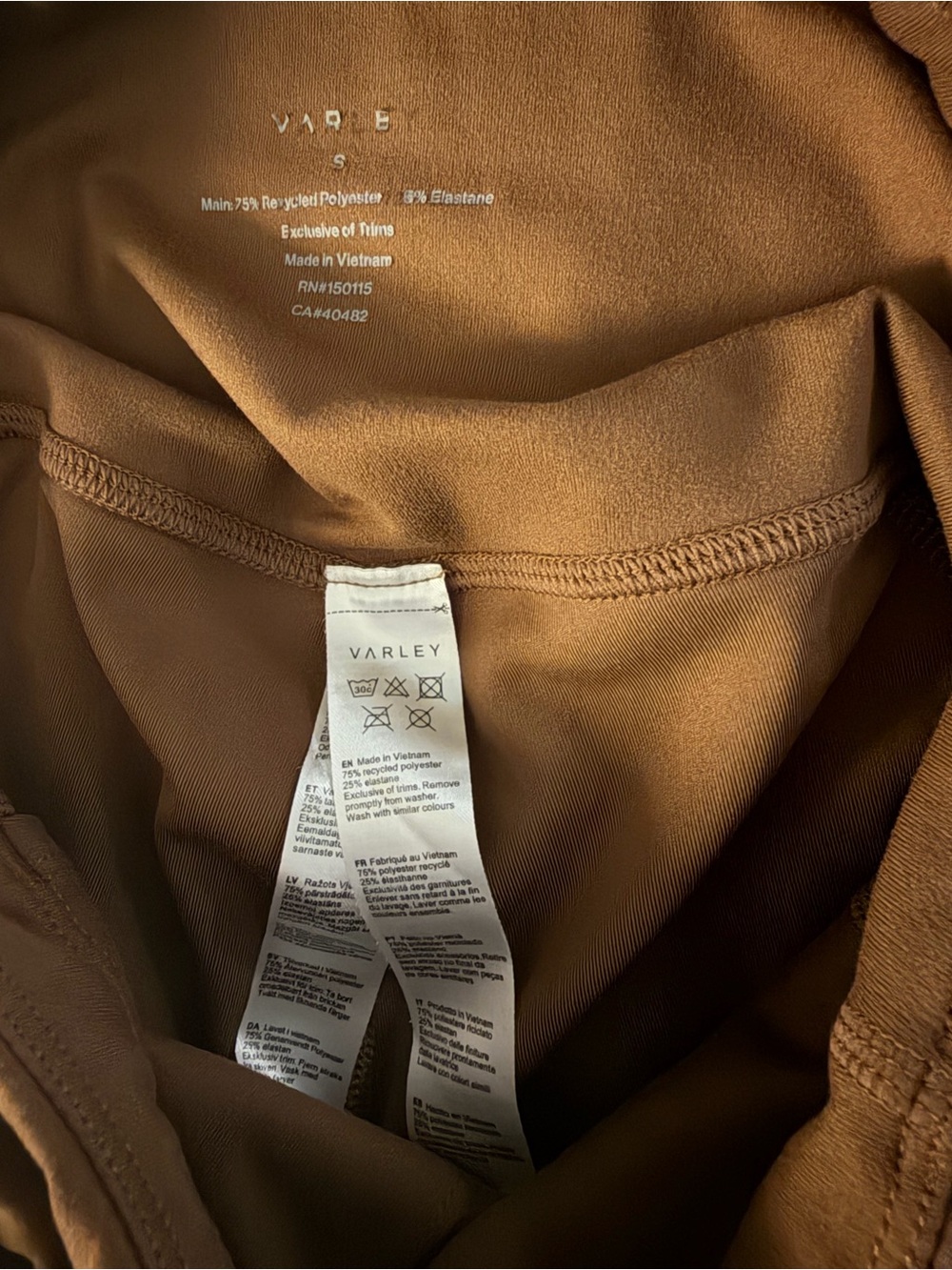 Varley High-Waist Brown Performance Leggings - Picture 4 of 6